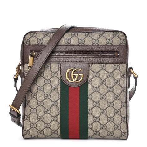 gucci gg supreme monogram web messenger bag brown yellow|gucci gg supreme crossbody bag.